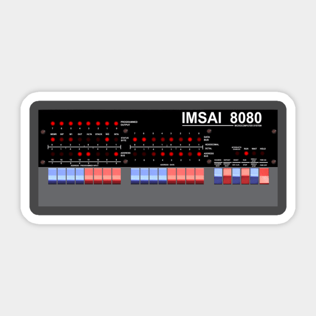 IMSAI 8080 T-Shirt! Sticker by The Basement Podcast